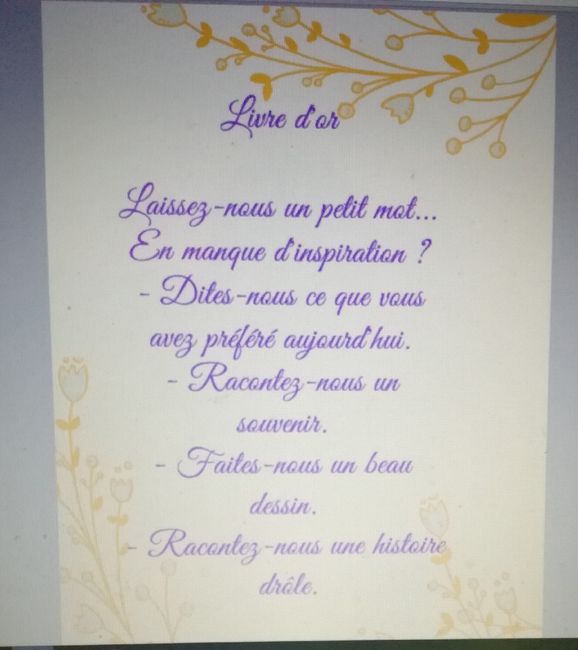 Affiche livre d'or - 1