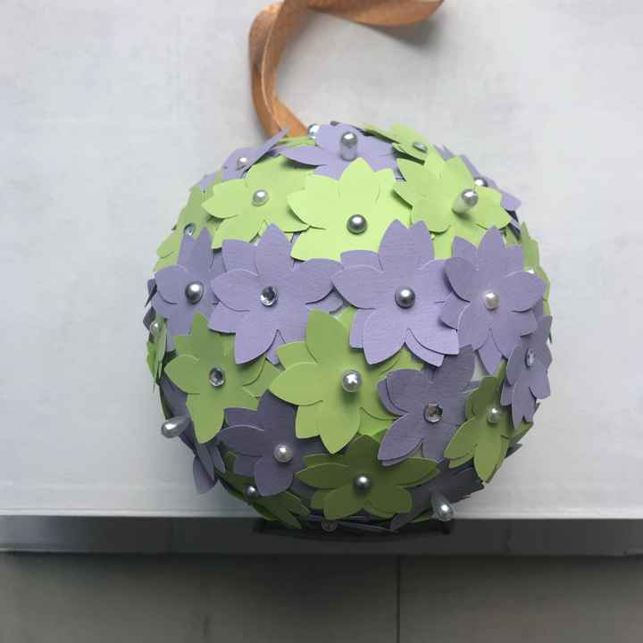 Début diy boules de fleurs en papier - 2