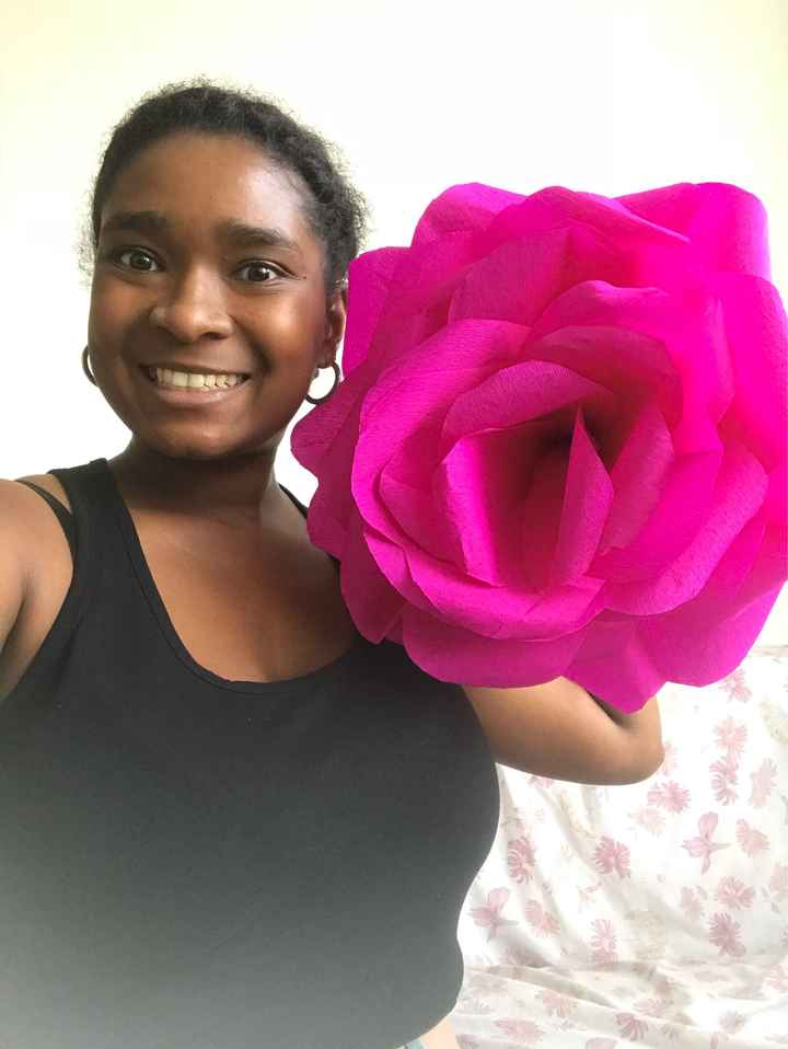 diy du jour: fleur géante en papier crépon - 1