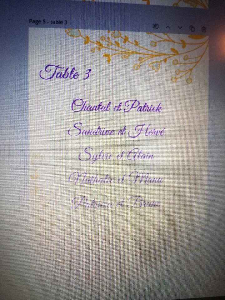 Plan de table - 1