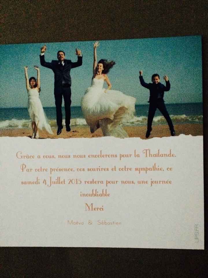 Carte de remerciement - 2