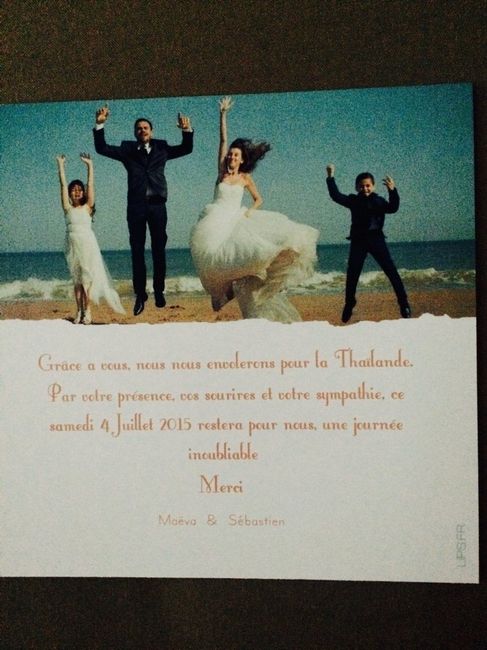 Carte de remerciement - 2
