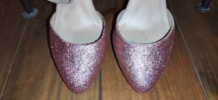 Mes chaussures customisées rose gold holographique 🤩 - 1