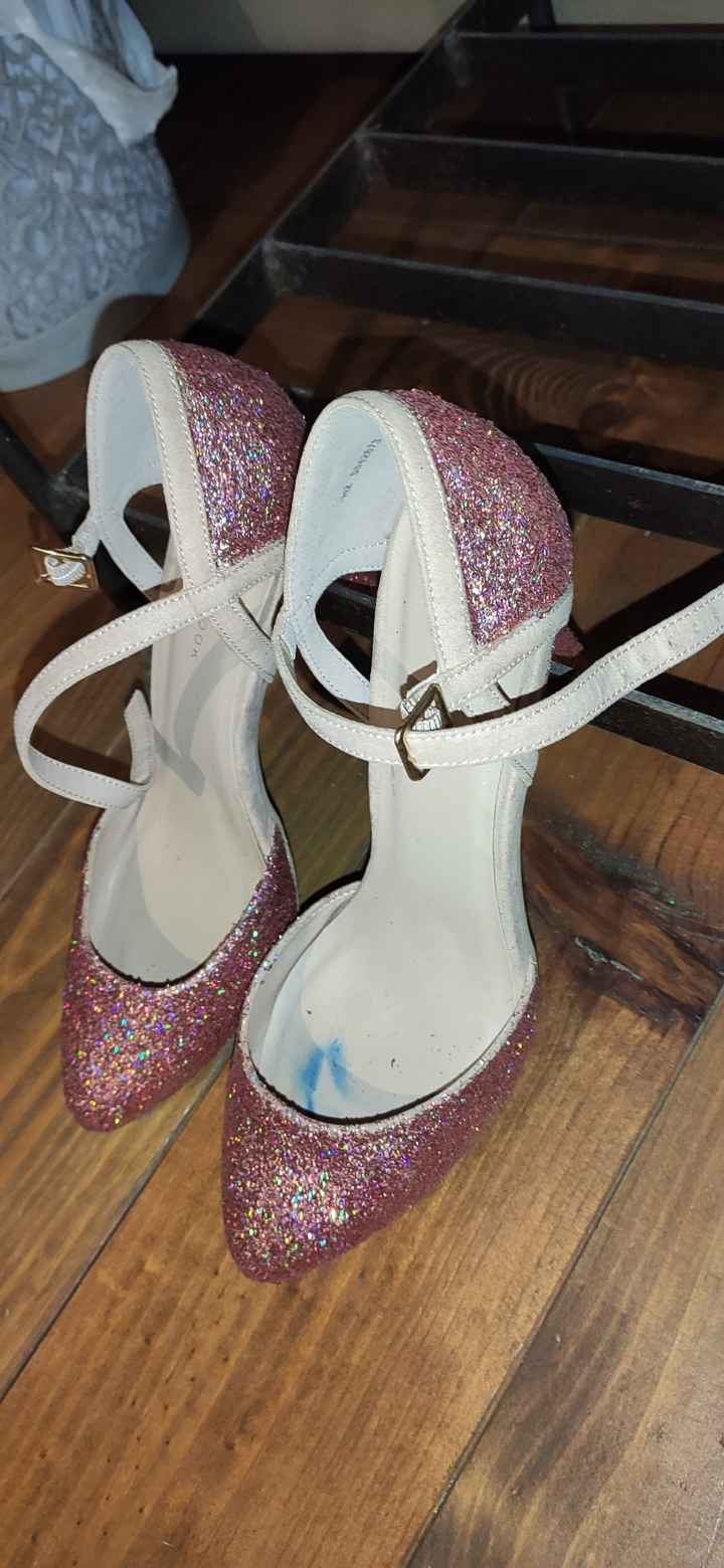 Mes chaussures customisées rose gold holographique 🤩 - 2