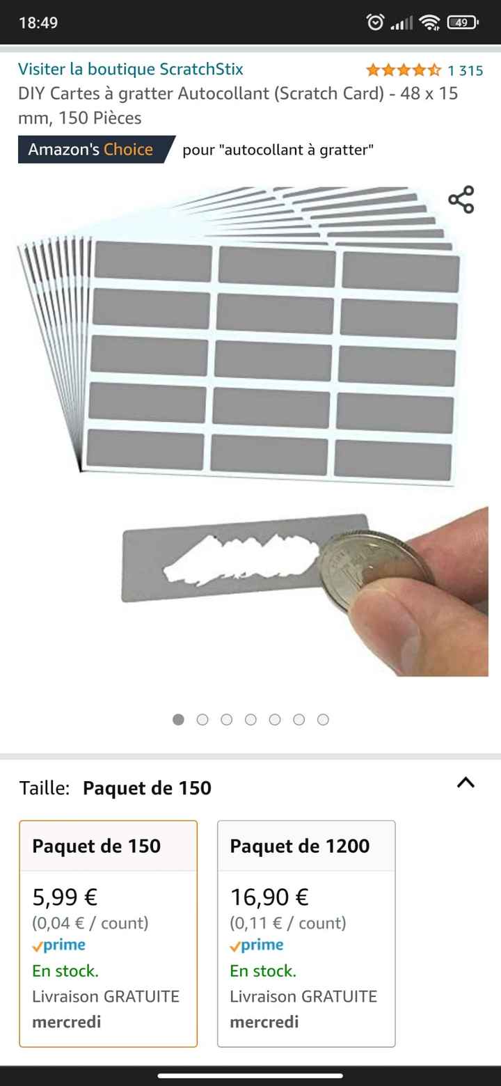 Cartes tombola jarretière - 2