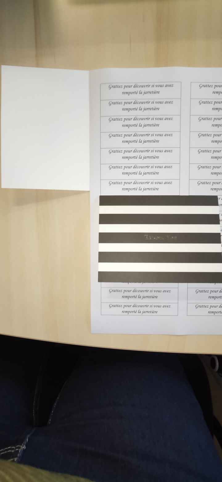 Cartes tombola jarretière - 1