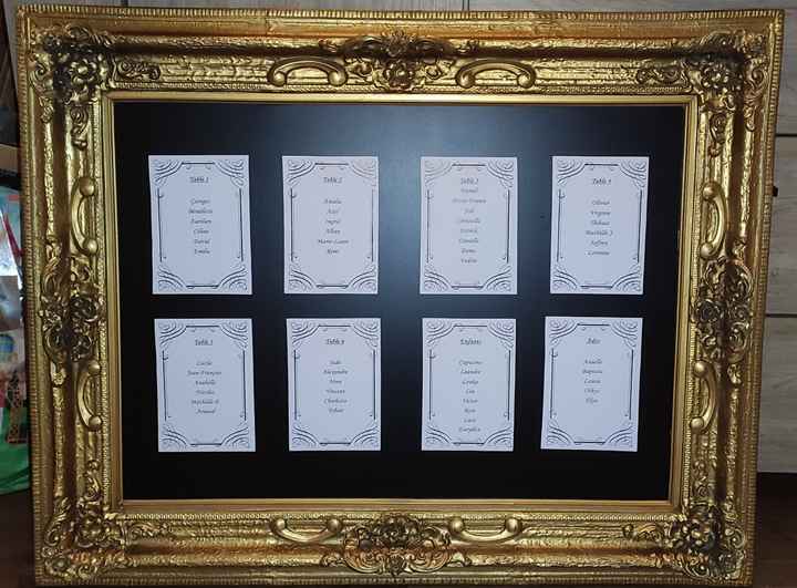 Cadre pour plan de table - 1