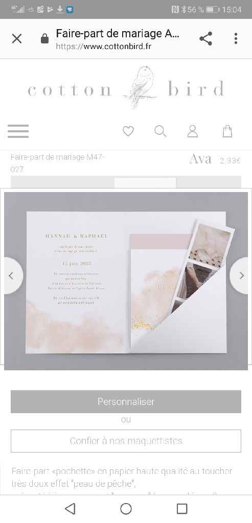 Kit mariage Cotton Bird - 1