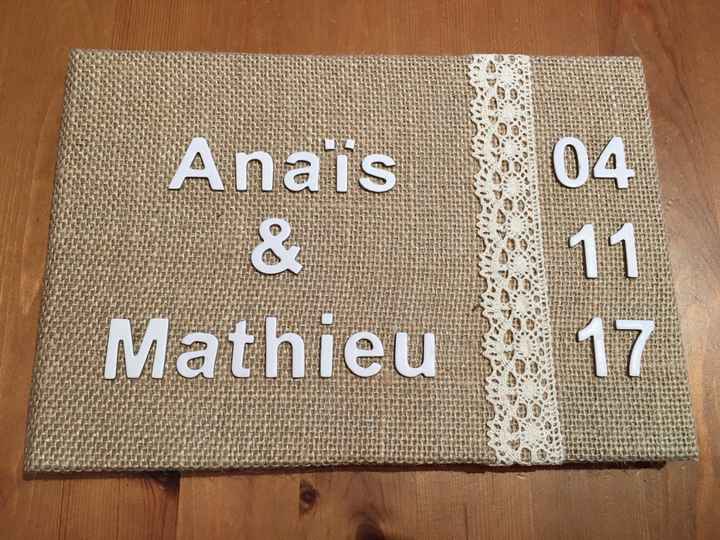 Couverture livre d'or en toile de jute - 1
