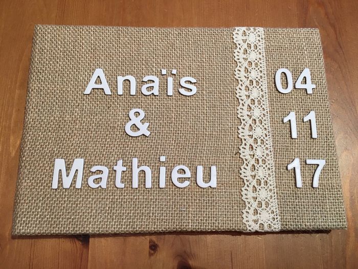 Couverture livre d'or en toile de jute - 1