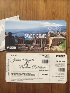 Save the Date billets d'avion