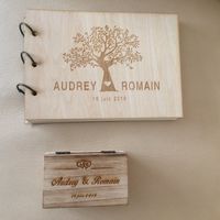 Livre d'or et boîte à alliances thème champêtre - 1