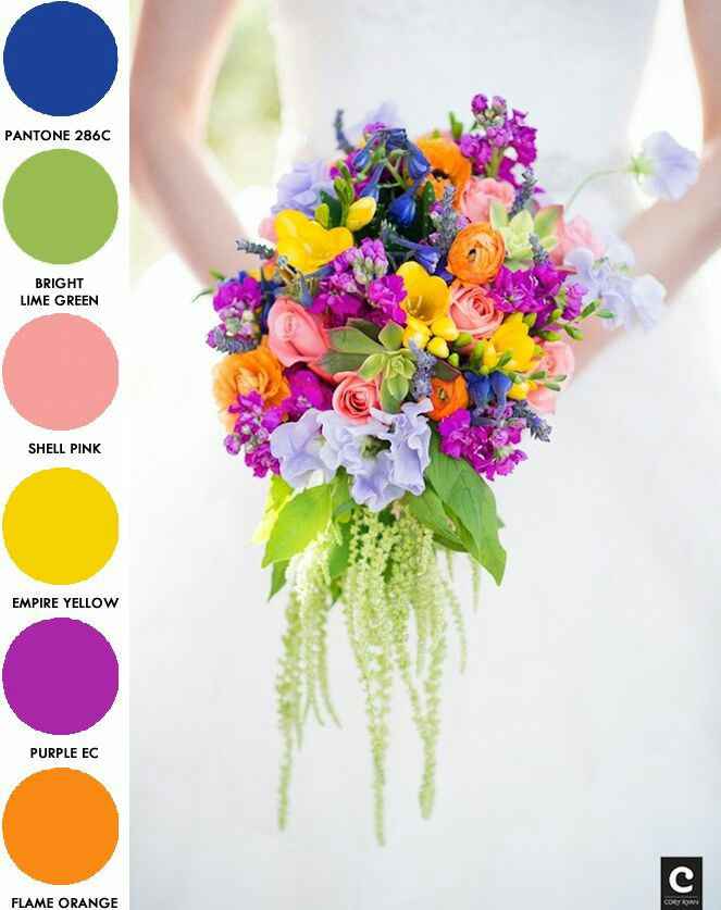 Mon bouquet + couleurs de notre mariage 