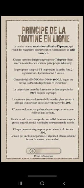 Tontine en ligne - 1