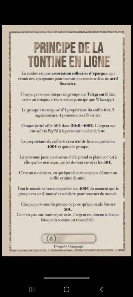 Tontine en ligne - 1