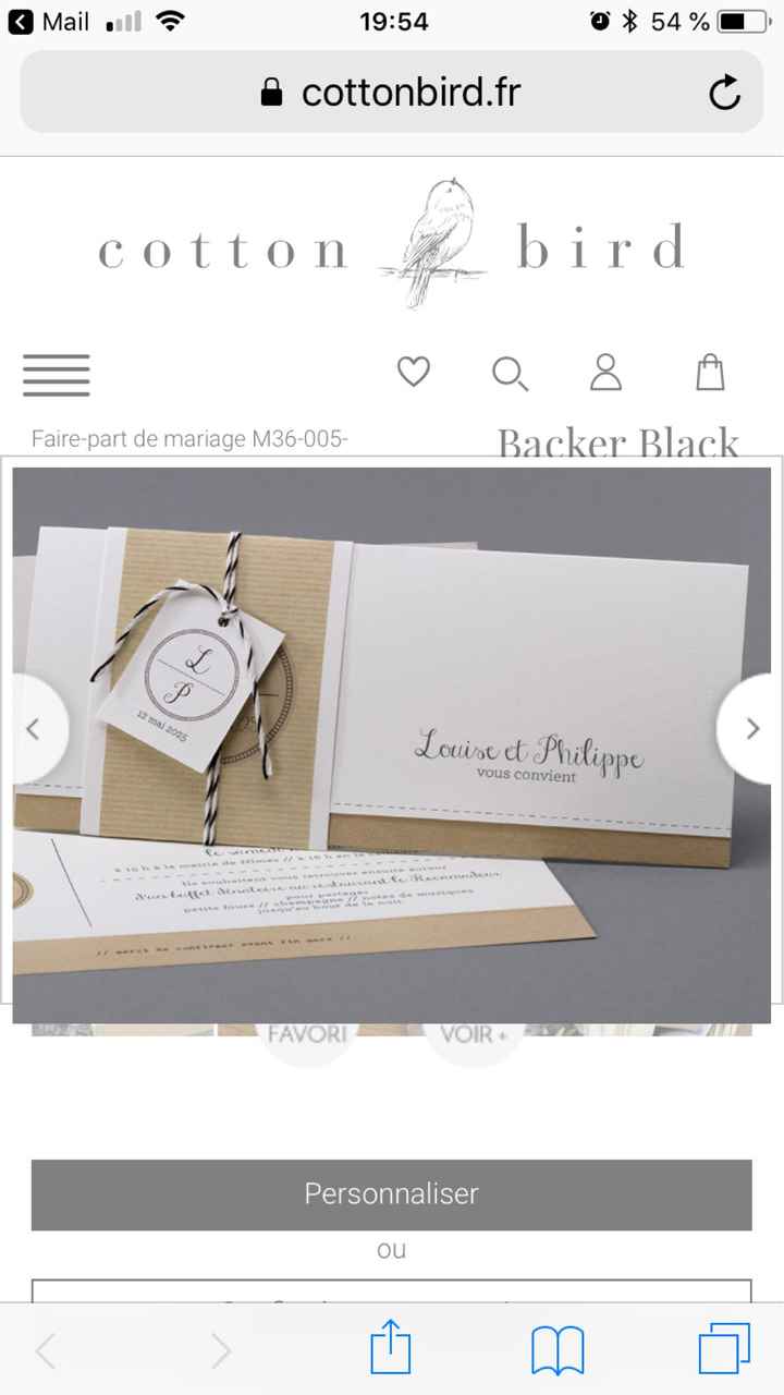 Faire part Cotton bird - 1