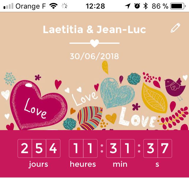 Combien de jours reste-il à votre compteur de mariage ? 1