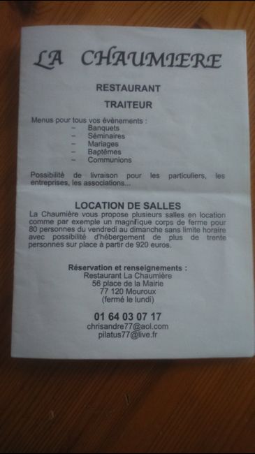 Recherche restaurant - 1