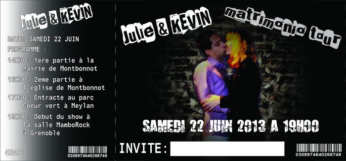 FAIRE PART TICKET CONCERT