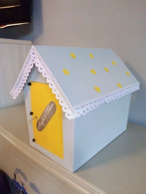 Urne mariage jaune et grise 