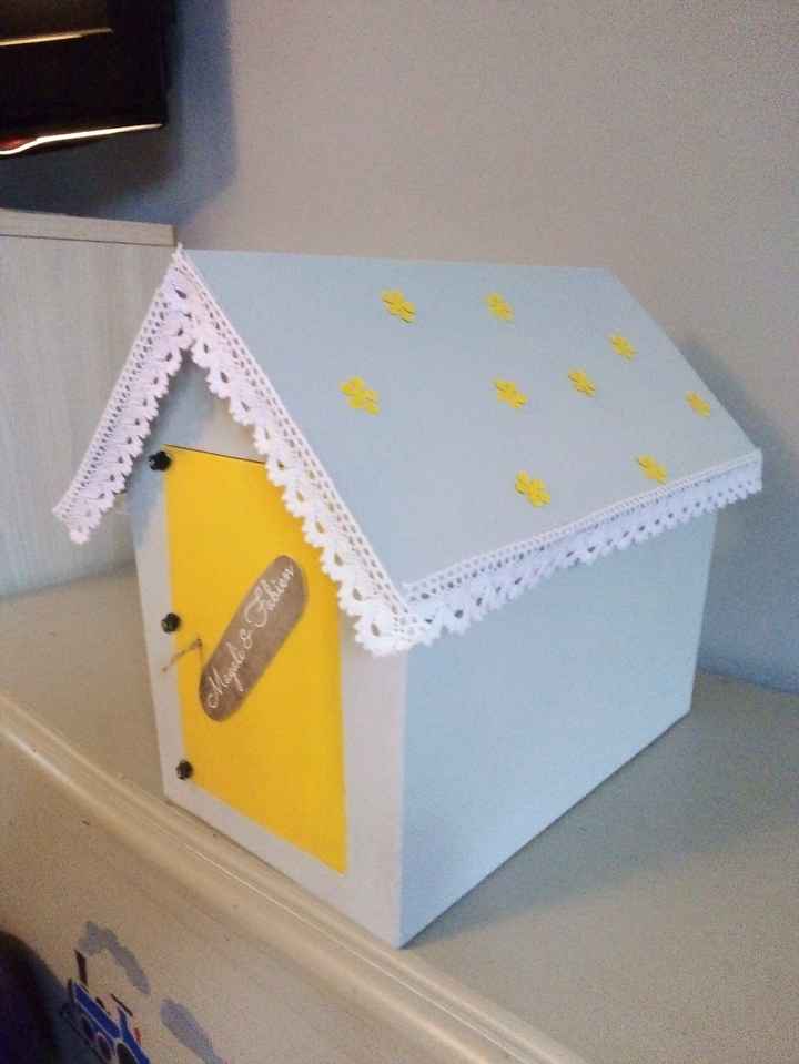 Urne mariage jaune et grise 