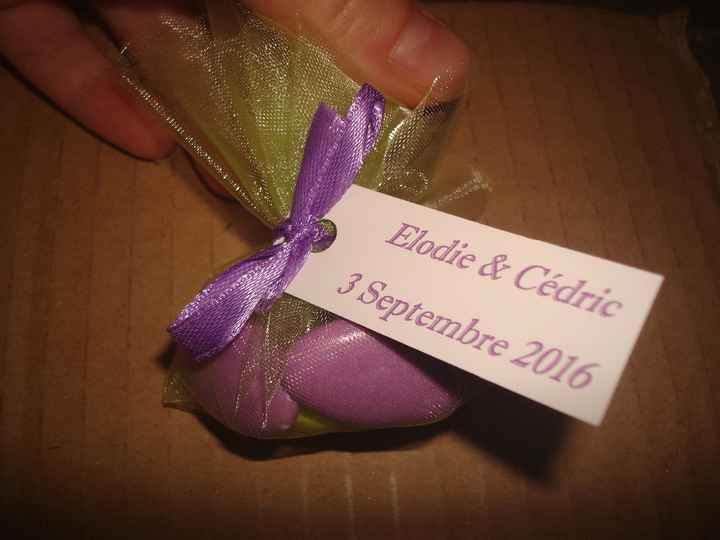 dragées avec étiquettes