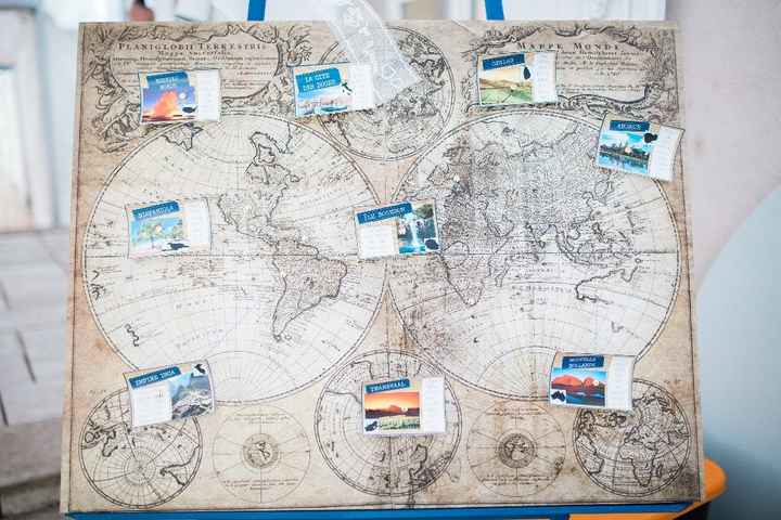 Plan de table (sur chevalet fait maison bleu)