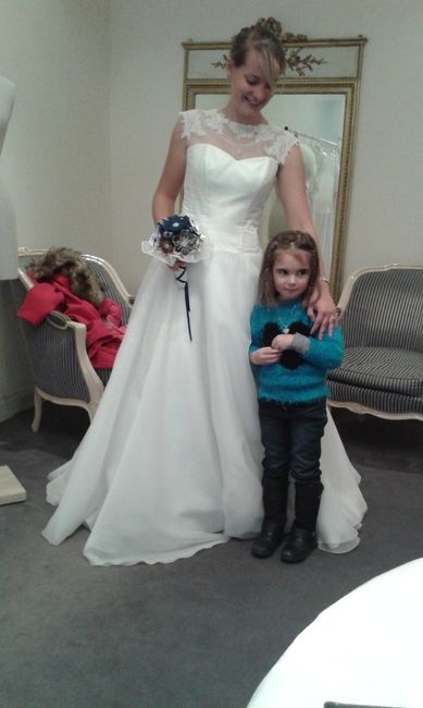 Bouquet lors des essayages de ma robe