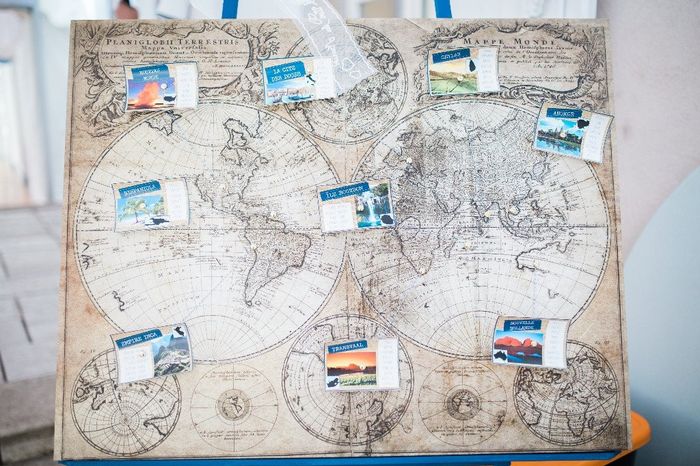 Plan de table (sur chevalet fait maison bleu)