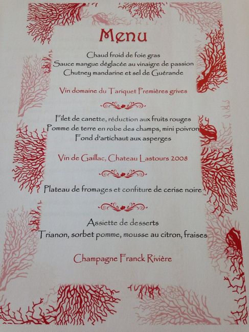 Affiche menu - 1