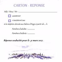 Carton reponse verso