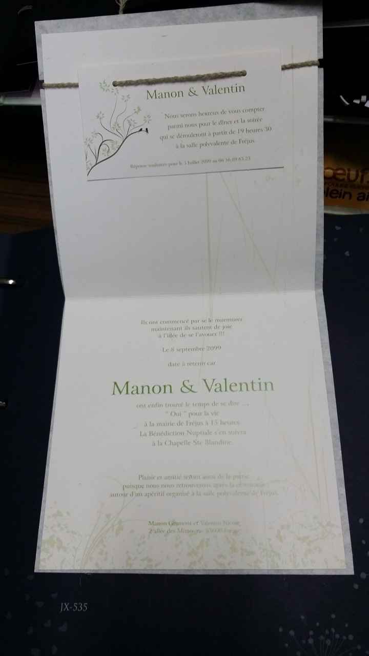 faire part ref JX 535