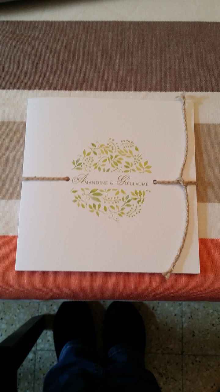 faire part avec cordelette en lin