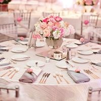 Table ronde rose