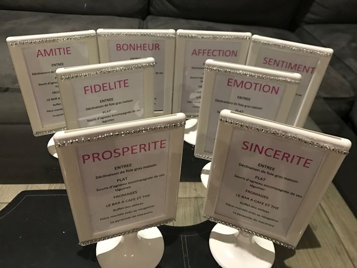  Enfin les menus de tables fini - 1