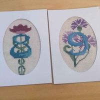 Numéro de table et porte menu en point de croix (diy) - 1