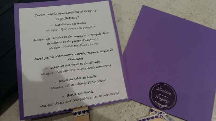 Programme cérémonie laïque - 1