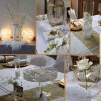 Décoration de la Table Blanc/or - 5