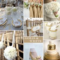 Décoration de la Table Blanc/or - 8