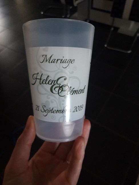 Gobelets reçus à J-3 1