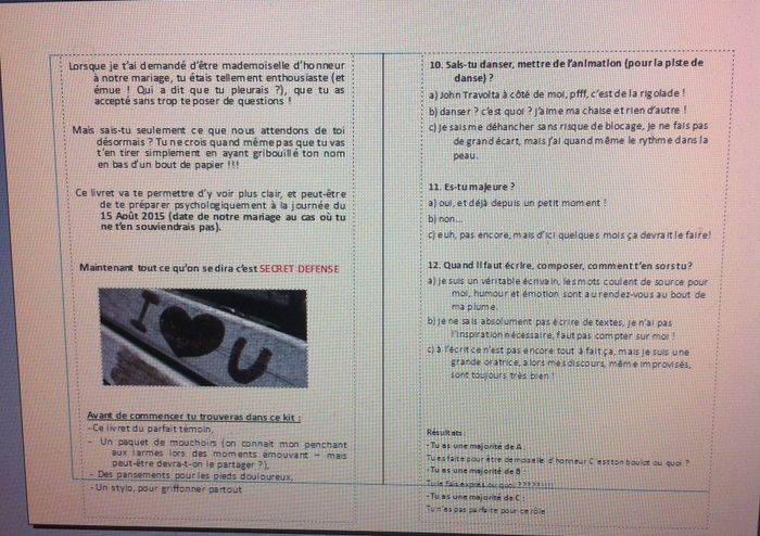 guide parfait témoin