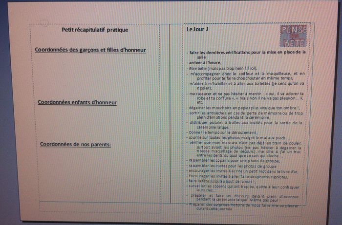 guide parfait témoin