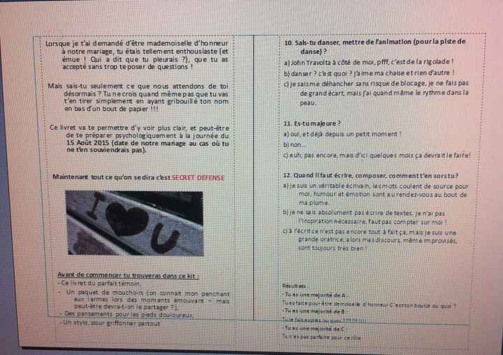 guide parfait témoin