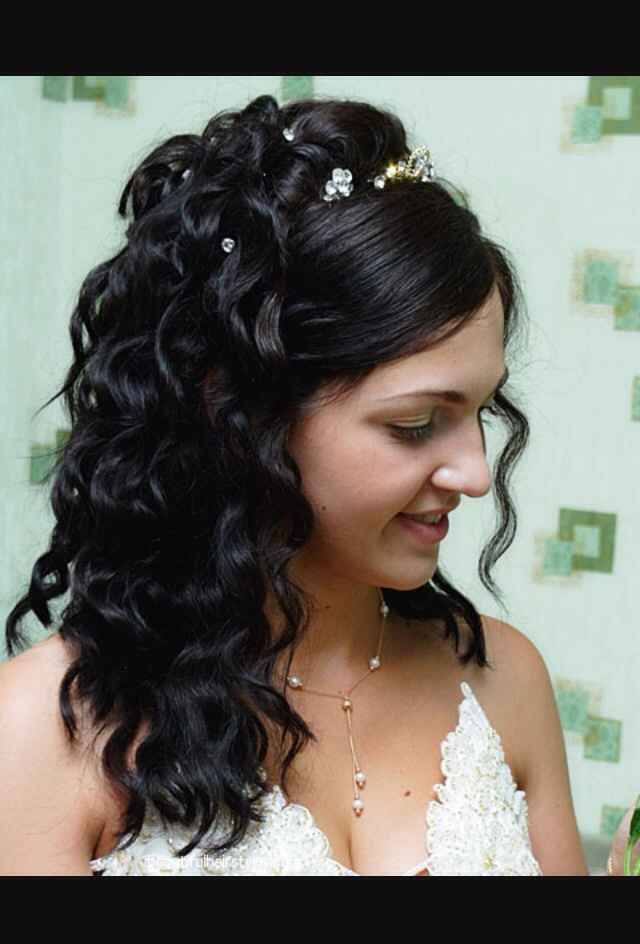 Coiffure mariée sur cheveux noir - 1