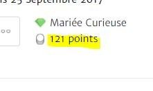 Combien de points avez-vous ? 1