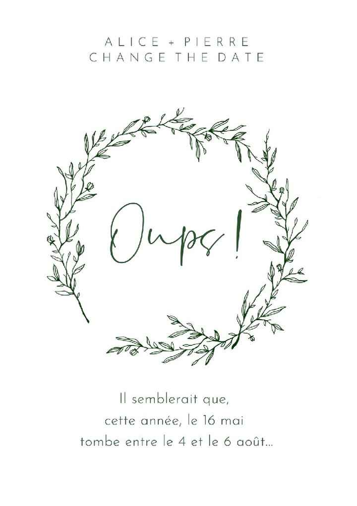 Change the date ; Comment vois gérez entre l'ancienne et la nouvelle date? - 1