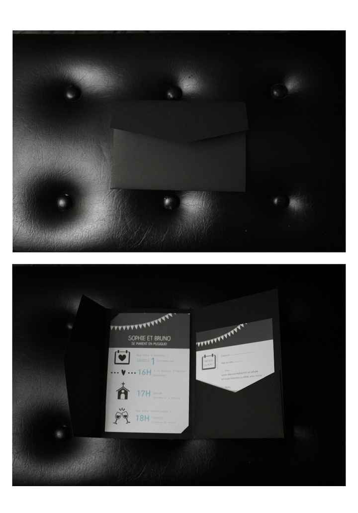 Faire-Part n°1 Sobre avec coupon réponse