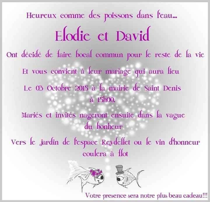 Notre faire part!!