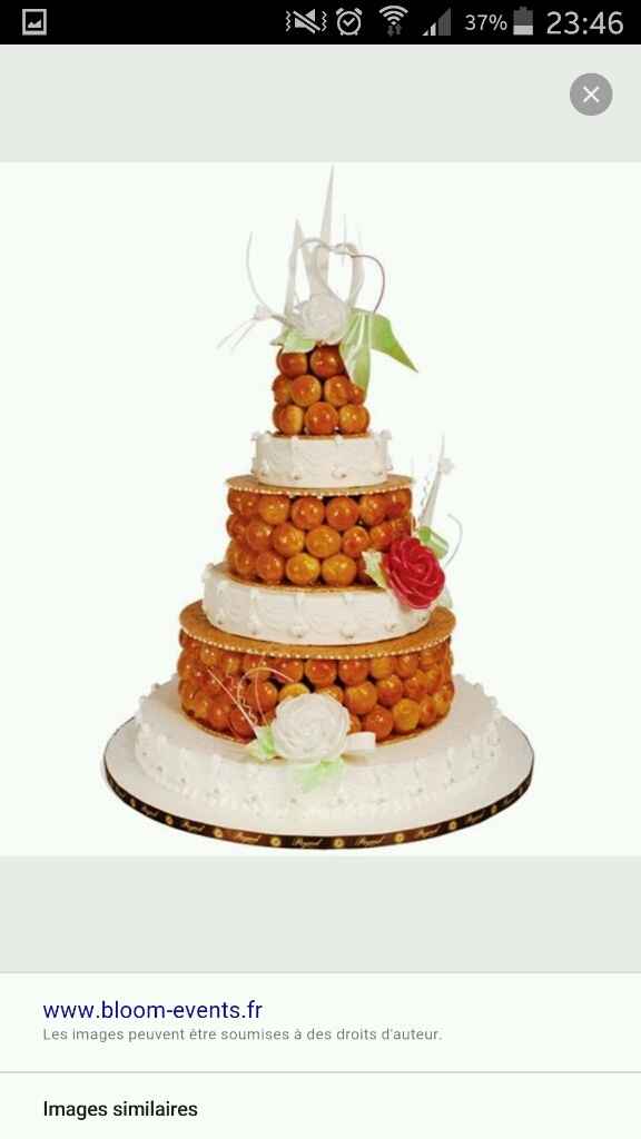 Idee de pièce montée moitié choux moitié weeding cake - 1