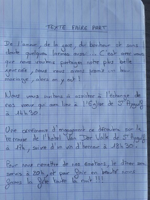 Faire part - 1